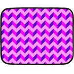 Modern Retro Chevron Patchwork Pattern Mini Fleece Blanket (Two Sided) 35 x27  Blanket Front