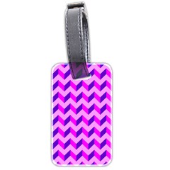 Modern Retro Chevron Patchwork Pattern Luggage Tag (two Sides)