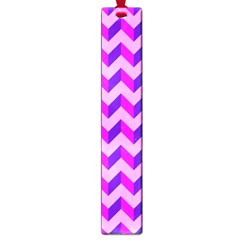 Modern Retro Chevron Patchwork Pattern Large Bookmark