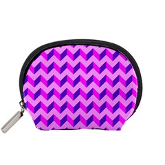 Modern Retro Chevron Patchwork Pattern Accessory Pouch (small)