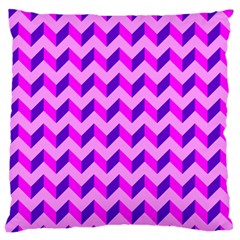 Modern Retro Chevron Patchwork Pattern Large Flano Cushion Case (one Side)