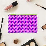 Modern Retro Chevron Patchwork Pattern Cosmetic Bag (XS) Front