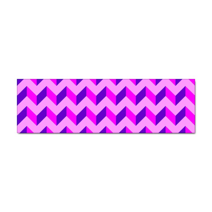 Modern Retro Chevron Patchwork Pattern Bumper Sticker