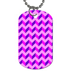 Modern Retro Chevron Patchwork Pattern Dog Tag (one Sided)