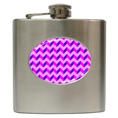 Modern Retro Chevron Patchwork Pattern Hip Flask