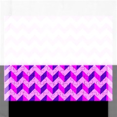 Modern Retro Chevron Patchwork Pattern Jigsaw Puzzle (rectangle) by GardenOfOphir