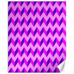 Modern Retro Chevron Patchwork Pattern Canvas 11  X 14  (unframed) by GardenOfOphir