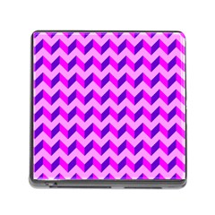 Modern Retro Chevron Patchwork Pattern Memory Card Reader With Storage (square)