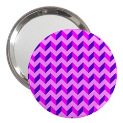 Modern Retro Chevron Patchwork Pattern 3  Handbag Mirror