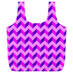 Modern Retro Chevron Patchwork Pattern Reusable Bag (xl)