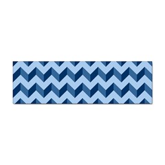 Tiffany Blue Modern Retro Chevron Patchwork Pattern Bumper Sticker by GardenOfOphir