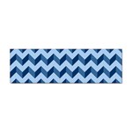 Tiffany Blue Modern Retro Chevron Patchwork Pattern Bumper Sticker Front