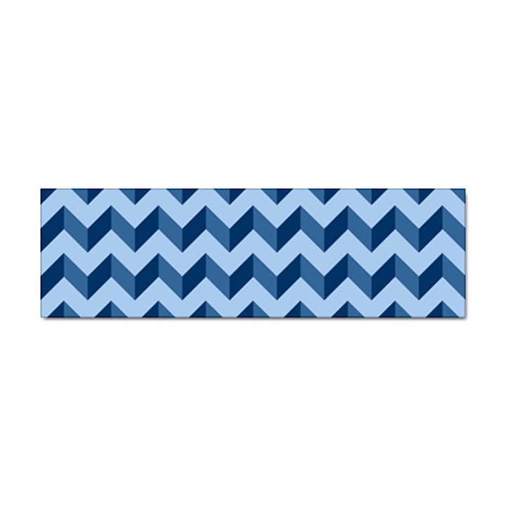 Tiffany Blue Modern Retro Chevron Patchwork Pattern Bumper Sticker