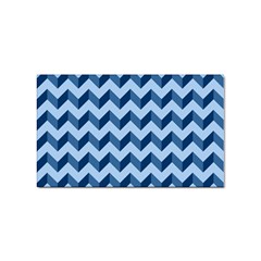 Tiffany Blue Modern Retro Chevron Patchwork Pattern Sticker 10 Pack (rectangle)