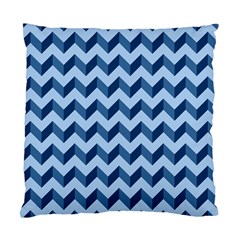 Tiffany Blue Modern Retro Chevron Patchwork Pattern Cushion Case (two Sided) 