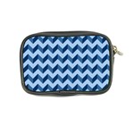 Tiffany Blue Modern Retro Chevron Patchwork Pattern Coin Purse Back