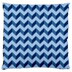 Tiffany Blue Modern Retro Chevron Patchwork Pattern Large Cushion Case (two Sided) 