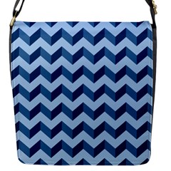 Tiffany Blue Modern Retro Chevron Patchwork Pattern Flap Closure Messenger Bag (small)