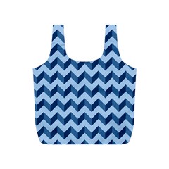 Tiffany Blue Modern Retro Chevron Patchwork Pattern Reusable Bag (s)