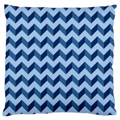 Tiffany Blue Modern Retro Chevron Patchwork Pattern Large Flano Cushion Case (two Sides)