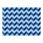 Tiffany Blue Modern Retro Chevron Patchwork Pattern Double Sided Flano Blanket (Mini) 35 x27  Blanket Back