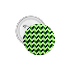 Green Modern Retro Chevron Patchwork Pattern 1 75  Button by GardenOfOphir