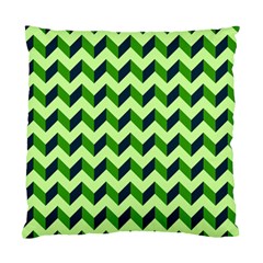 Green Modern Retro Chevron Patchwork Pattern Cushion Case (single Sided) 