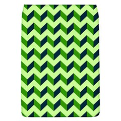 Green Modern Retro Chevron Patchwork Pattern Removable Flap Cover (large)