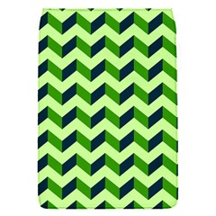 Green Modern Retro Chevron Patchwork Pattern Removable Flap Cover (small) by GardenOfOphir