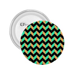 Neon And Black Modern Retro Chevron Patchwork Pattern 2 25  Button by GardenOfOphir