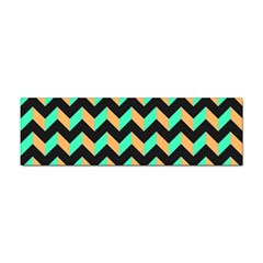 Neon And Black Modern Retro Chevron Patchwork Pattern Bumper Sticker by GardenOfOphir