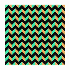 Neon And Black Modern Retro Chevron Patchwork Pattern Glasses Cloth (medium)