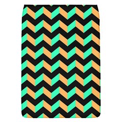 Neon And Black Modern Retro Chevron Patchwork Pattern Removable Flap Cover (small) by GardenOfOphir