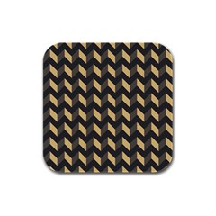 Tan Gray Modern Retro Chevron Patchwork Pattern Drink Coasters 4 Pack (square) by GardenOfOphir