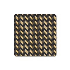 Tan Gray Modern Retro Chevron Patchwork Pattern Magnet (square)