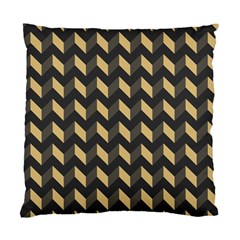 Tan Gray Modern Retro Chevron Patchwork Pattern Cushion Case (single Sided) 