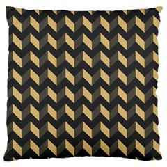 Tan Gray Modern Retro Chevron Patchwork Pattern Standard Flano Cushion Case (two Sides)