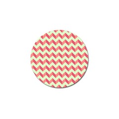 Mint Pink Modern Retro Chevron Patchwork Pattern Golf Ball Marker 4 Pack