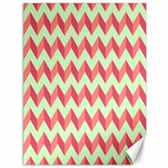 Mint Pink Modern Retro Chevron Patchwork Pattern Canvas 36  X 48  (unframed)