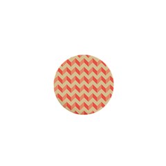 Modern Retro Chevron Patchwork Pattern 1  Mini Button