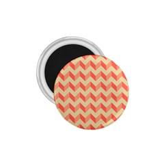 Modern Retro Chevron Patchwork Pattern 1 75  Button Magnet