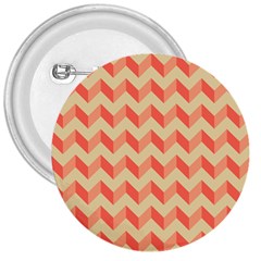 Modern Retro Chevron Patchwork Pattern 3  Button