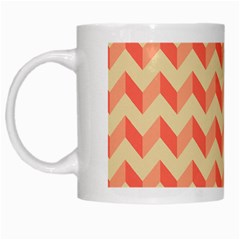 Modern Retro Chevron Patchwork Pattern White Coffee Mug