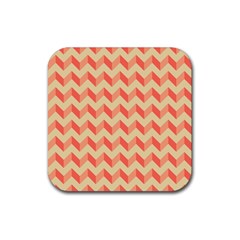 Modern Retro Chevron Patchwork Pattern Drink Coaster (square)