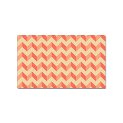 Modern Retro Chevron Patchwork Pattern Sticker (rectangle)