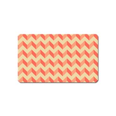 Modern Retro Chevron Patchwork Pattern Magnet (name Card)