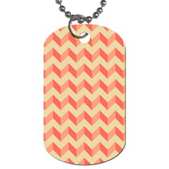 Modern Retro Chevron Patchwork Pattern Dog Tag (one Sided)