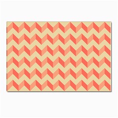 Modern Retro Chevron Patchwork Pattern Postcard 4 x 6  (10 Pack) by GardenOfOphir