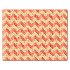 Modern Retro Chevron Patchwork Pattern Jigsaw Puzzle (rectangle) by GardenOfOphir