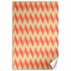 Modern Retro Chevron Patchwork Pattern Canvas 24  X 36  (unframed)